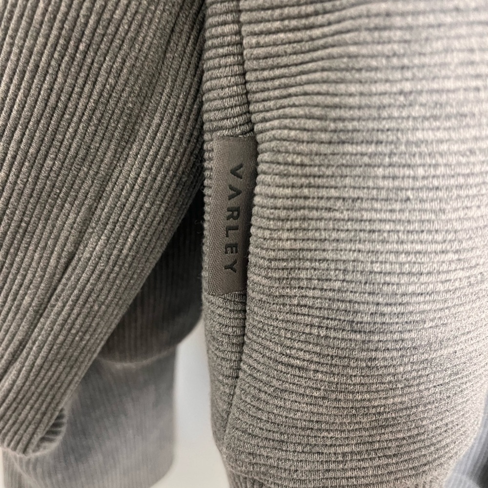 Varley Ottoman Small Gray Zip Pullover Sweatshirt - Picture 3 of 11
